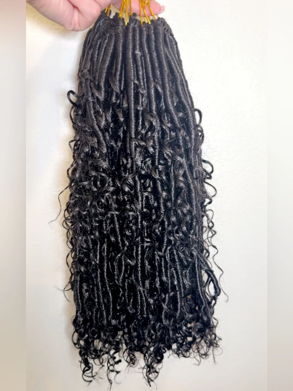 Goddess Premium Women's Curly Crochet Faux Locs - Black